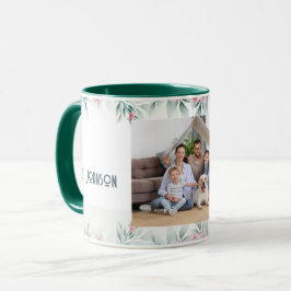 TAZA ELEGANTE FOTO PERSONALIZADA DE FLORAL FRAME FAMILY