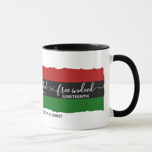 Taza Elegante GRATIS DE VERDAD Cristiano Juneteenth