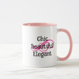 Taza elegante, hermosa y elegante