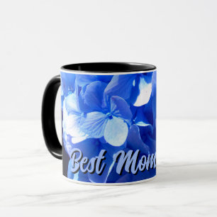 Taza Elegante hormigas florales azules mejor mamá de to
