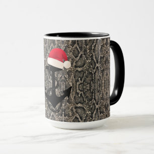 Taza elegante huella de serpiente festiva con ANCHOR