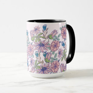 Taza Elegante Jardín de Sueño Floral Pastel