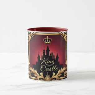 Taza Elegante King Castle Silhouette Design Dad