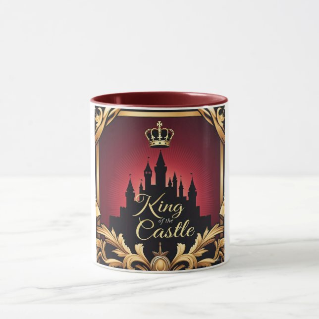 Taza Elegante King Castle Silhouette Design Dad (Centro)