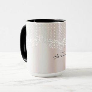 Taza Elegante Lace Floral Mug