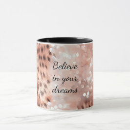 Taza Elegante Leopardo de oro rosa de Girona Glitz