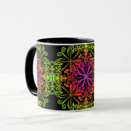 Taza Elegante manala botánica colorida