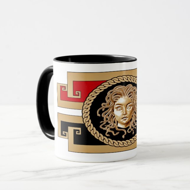 Taza Elegante Medusa Gold Mug (Anverso izquierdo)