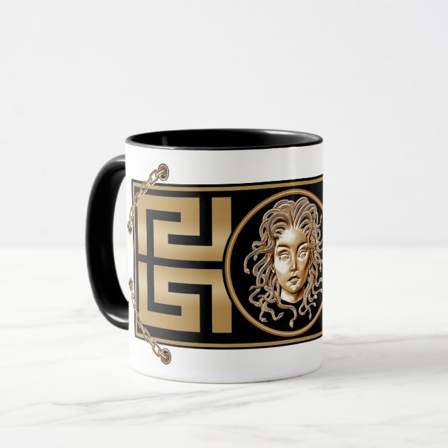 Taza Elegante Medusa Gold Mug (Anverso izquierdo)