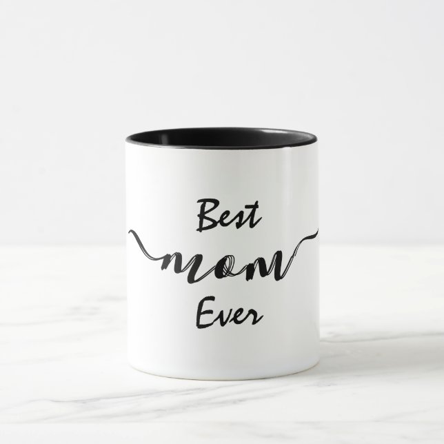 Taza Elegante Mejor Mamá Jamás Mug (Centro)