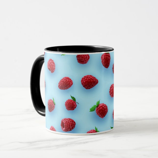 Taza Elegante Moda moderna de diseño frambuesa (Anverso izquierdo)