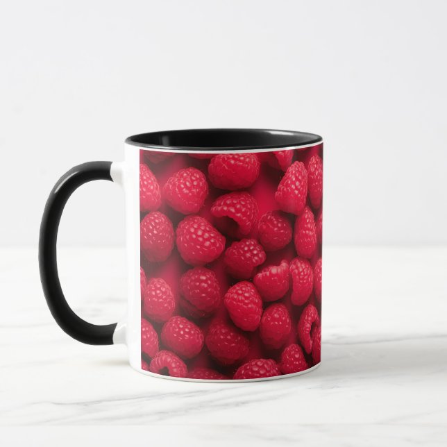 Taza Elegante Moda Moderna De Estilo Moderno Raspberry  (Izquierda)