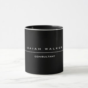 Taza Elegante Moda simple especial especial blanco y ne
