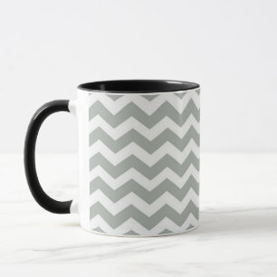 Taza Elegante, moderno y clásico monograma de chevron g