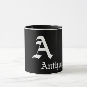 Taza Elegante Monograma A Plantilla