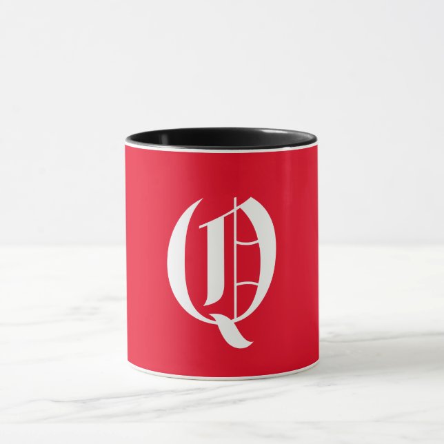 Taza Elegante Monograma Q (Centro)