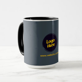 Taza Elegante Mug de Gris de Carbón