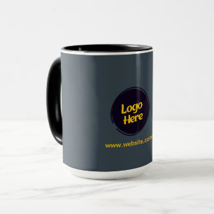 Taza Elegante Mug de Gris de Carbón