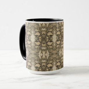 Taza Elegante Mug decorativa dorada moderna