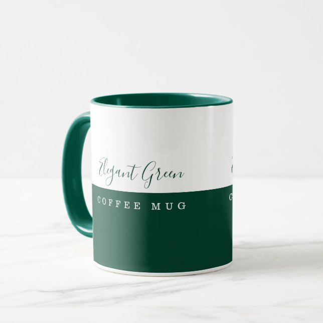 Taza Elegante Mug Verde (Anverso izquierdo)