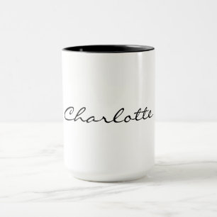 Taza Elegante Nombre Personalizado Café Mug