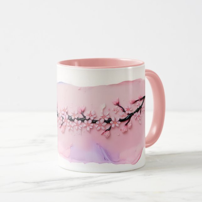 Taza Elegante Pastel Cherry Blossom Mugs (Anverso derecho)