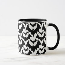 Elegante Patrón de Murciélagos Negros Góticos de H