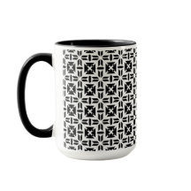 Elegante patrón geométrico en blanco y negro