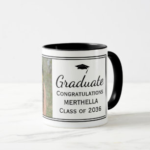 Taza Elegante peluca de graduación de fotos de Personal