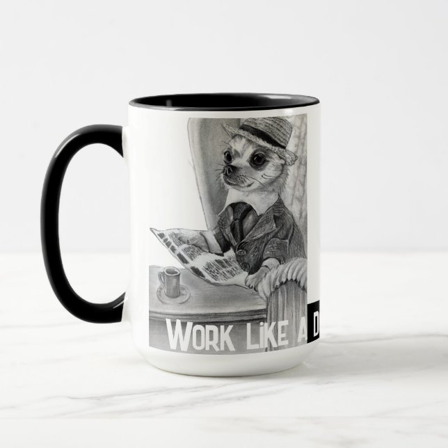 Taza Elegante periódico de lectura chihuahua (Izquierda)