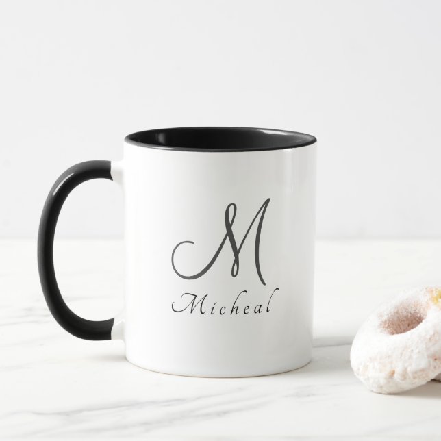 Taza Elegante Personalizado de nombre personalizado hec (Con donut)