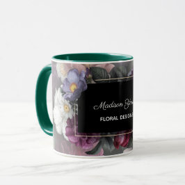 Taza Elegante Personalizado del Diseñador Floral