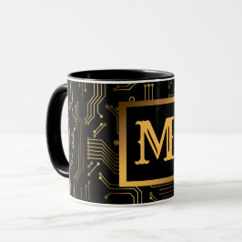 Taza Elegante Profesional de Lujo Monogramado