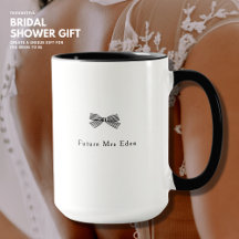 Elegante regalo de ducha de novias en blanco y neg