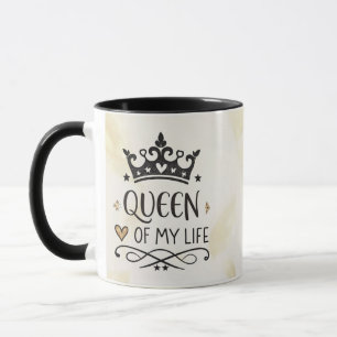 Taza Elegante Reina de mi Vida - mi mamá