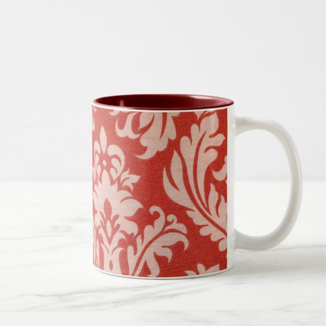 Taza elegante roja francesa del país (Derecha)