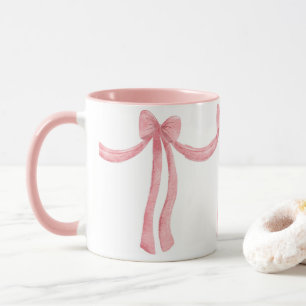 Taza Elegante satén rosado de cinta satinado Bonito Gi