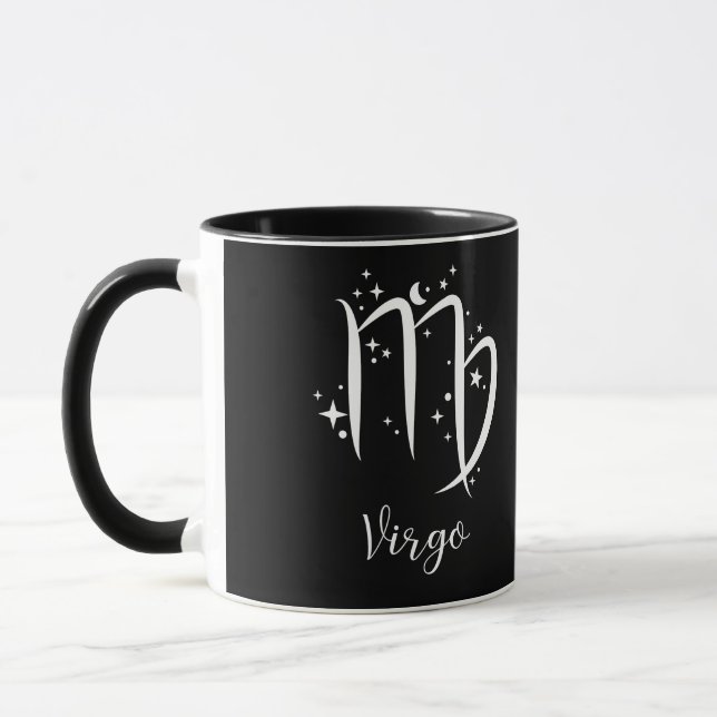 Taza Elegante señal de Zodiaco negro Mug (Izquierda)