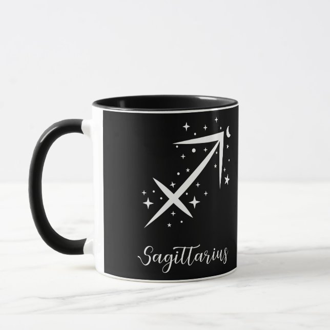 Taza Elegante señal de Zodiaco negro Mug (Izquierda)