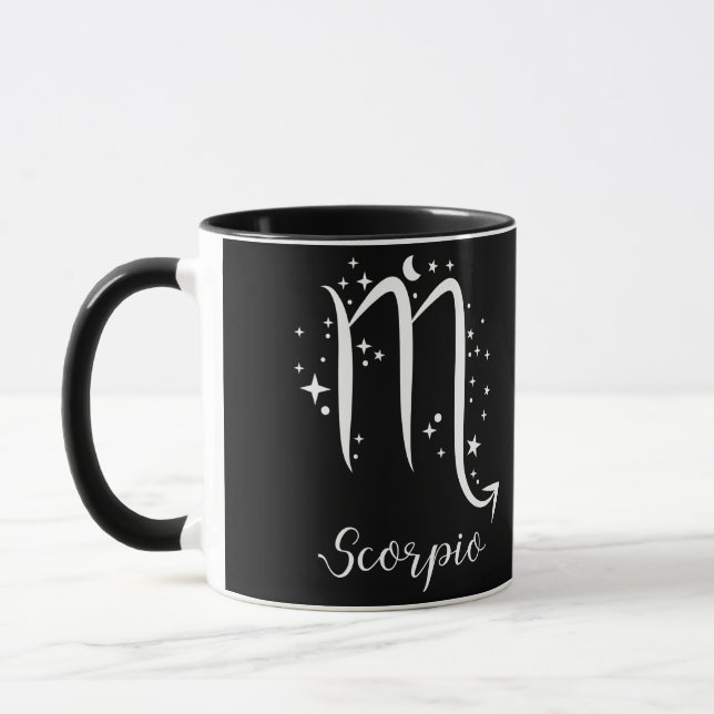 Taza Elegante señal de Zodiaco negro Mug (Izquierda)