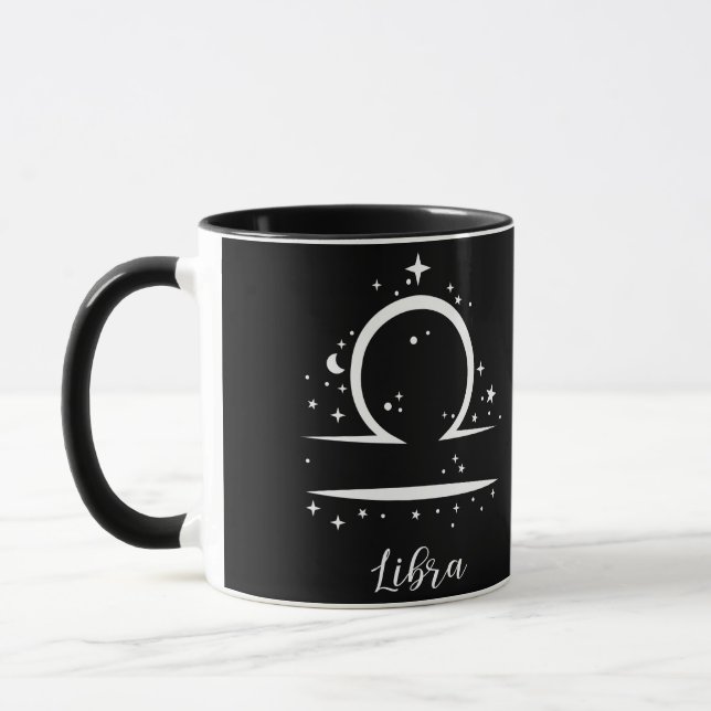 Taza Elegante señal de Zodiaco negro Mug (Izquierda)