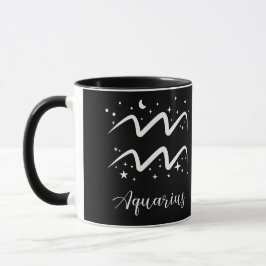 Taza Elegante señal de Zodiaco negro Mug
