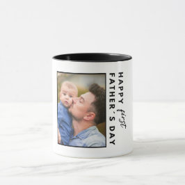Taza "Elegante tarjeta fotográfica del día del padre"