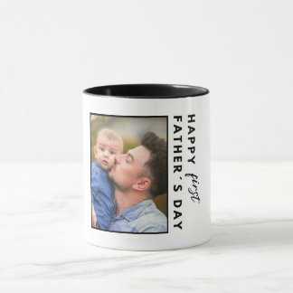 Taza "Elegante tarjeta fotográfica del día del padre"