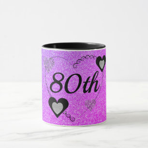 Taza Elegante tazón especial de cumpleaños 80