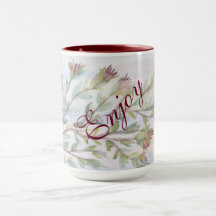 Elegante Turquesa Y Burgung Mug