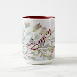 Taza Elegante Turquesa Y Burgung Mug