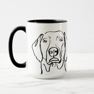 Taza Elegante Weimaraner: Tu texto, tu estilo