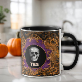 Taza Elegante y espeluznante cráneo de haloween en Nara