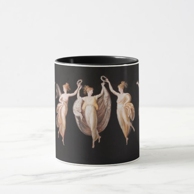 Taza Elegantes bailarinas de ballet sostienen coronas d (Centro)